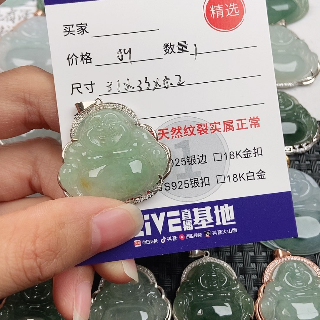 翡翠银S925镶嵌颈饰