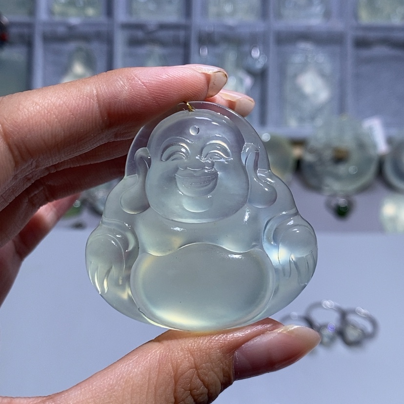 【闪购商品】岫玉颈饰未镶嵌拥**光肚佛