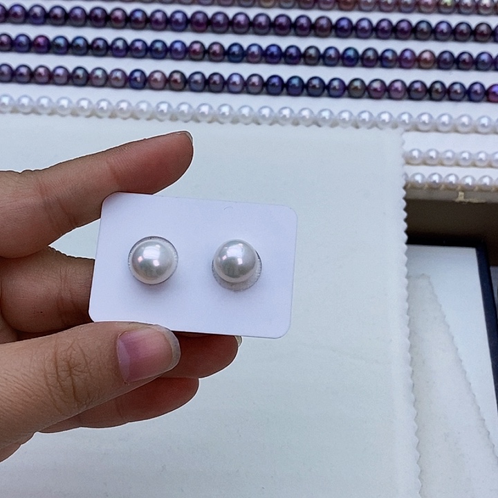 颈饰未镶嵌淡水珍珠10.7左右耳钉漏