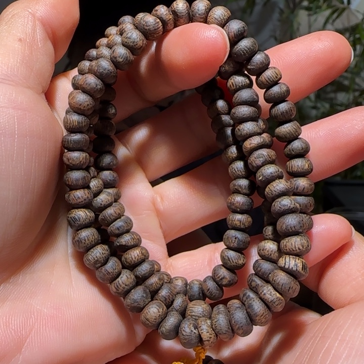 沉香手串蓝香虫漏沉水链子22克+多样性发其一