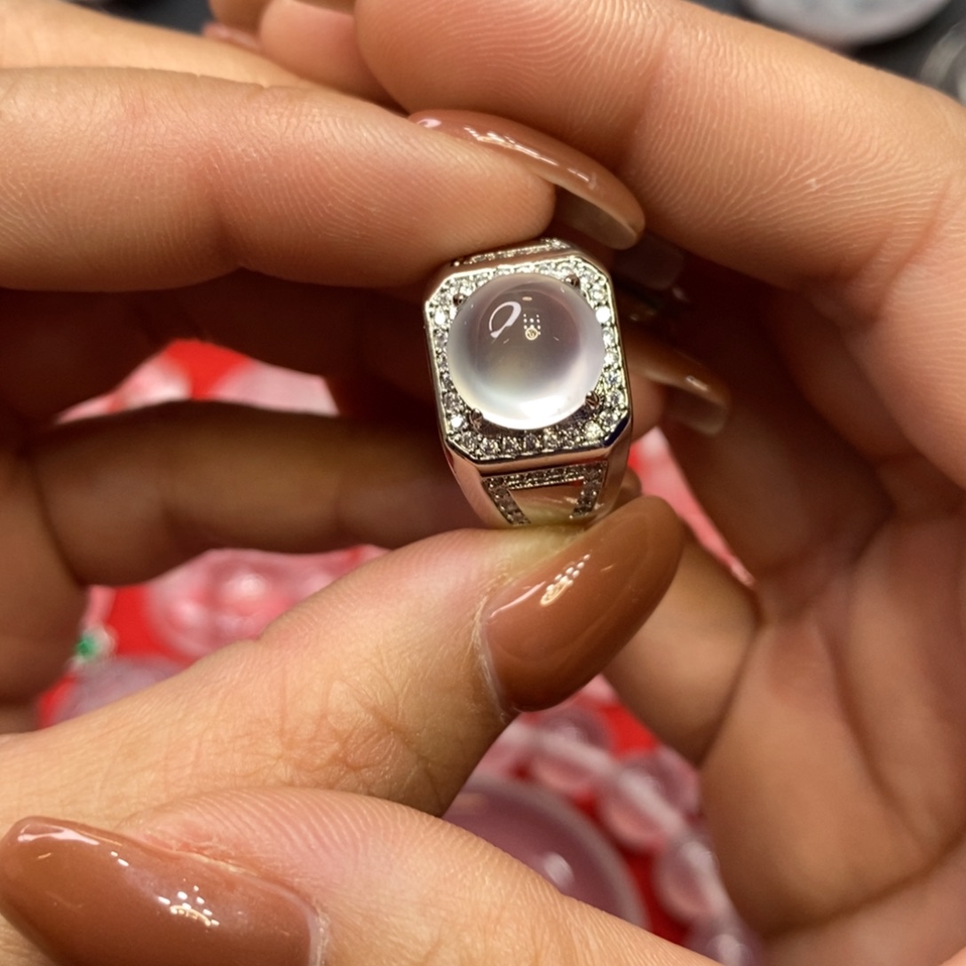 石英质玉合金男戒