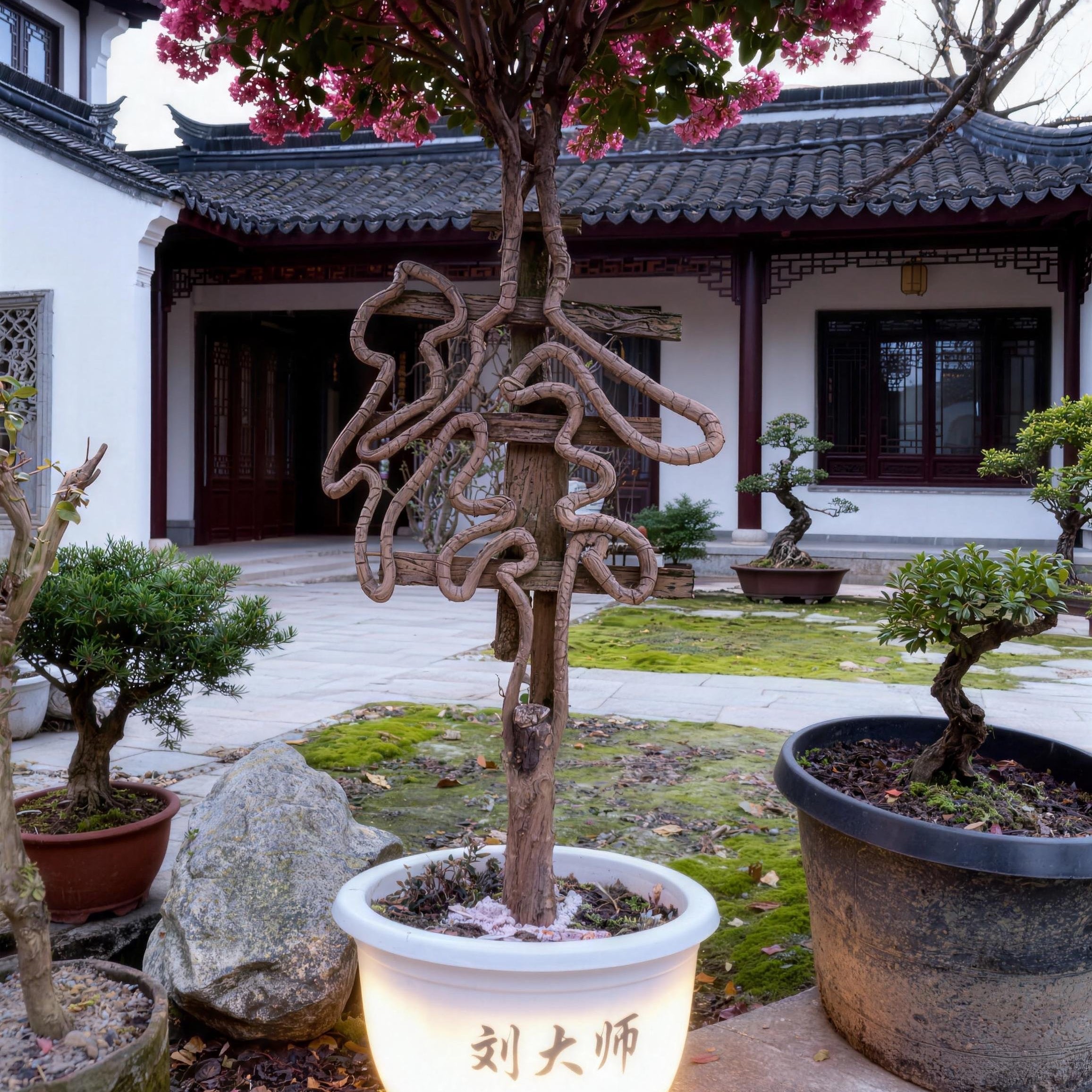 紫薇百家姓系列造型树/宽42分枝高128/一家亲/家族/族谱