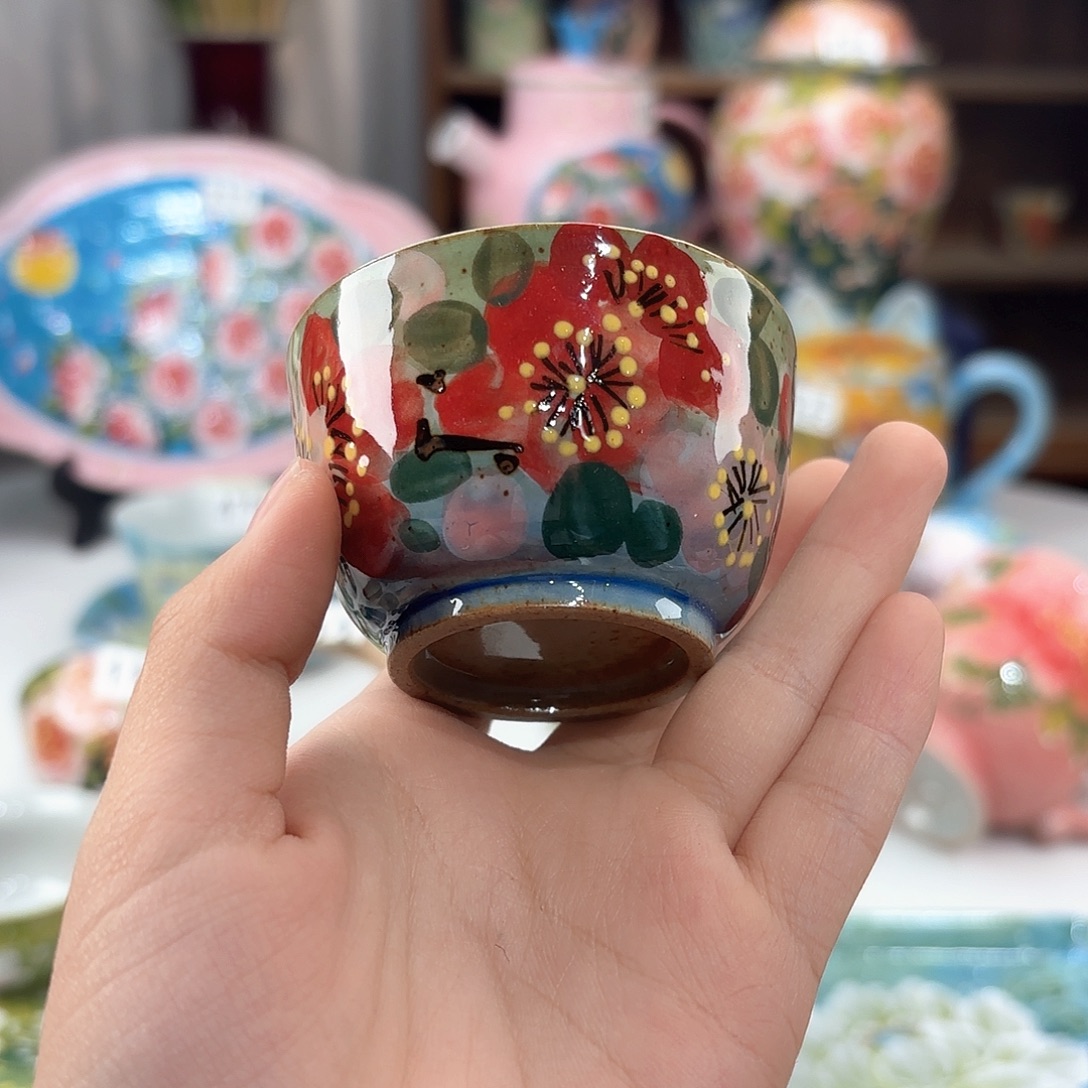 景德镇手绘高温釉下彩陶瓷茶具