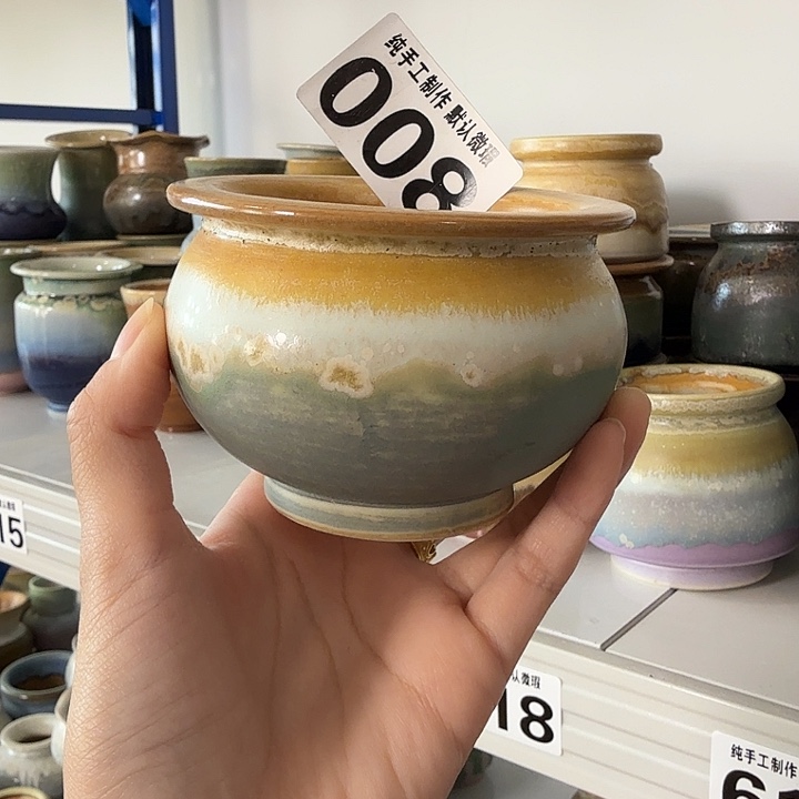 景德镇手工陶瓷盆 口7