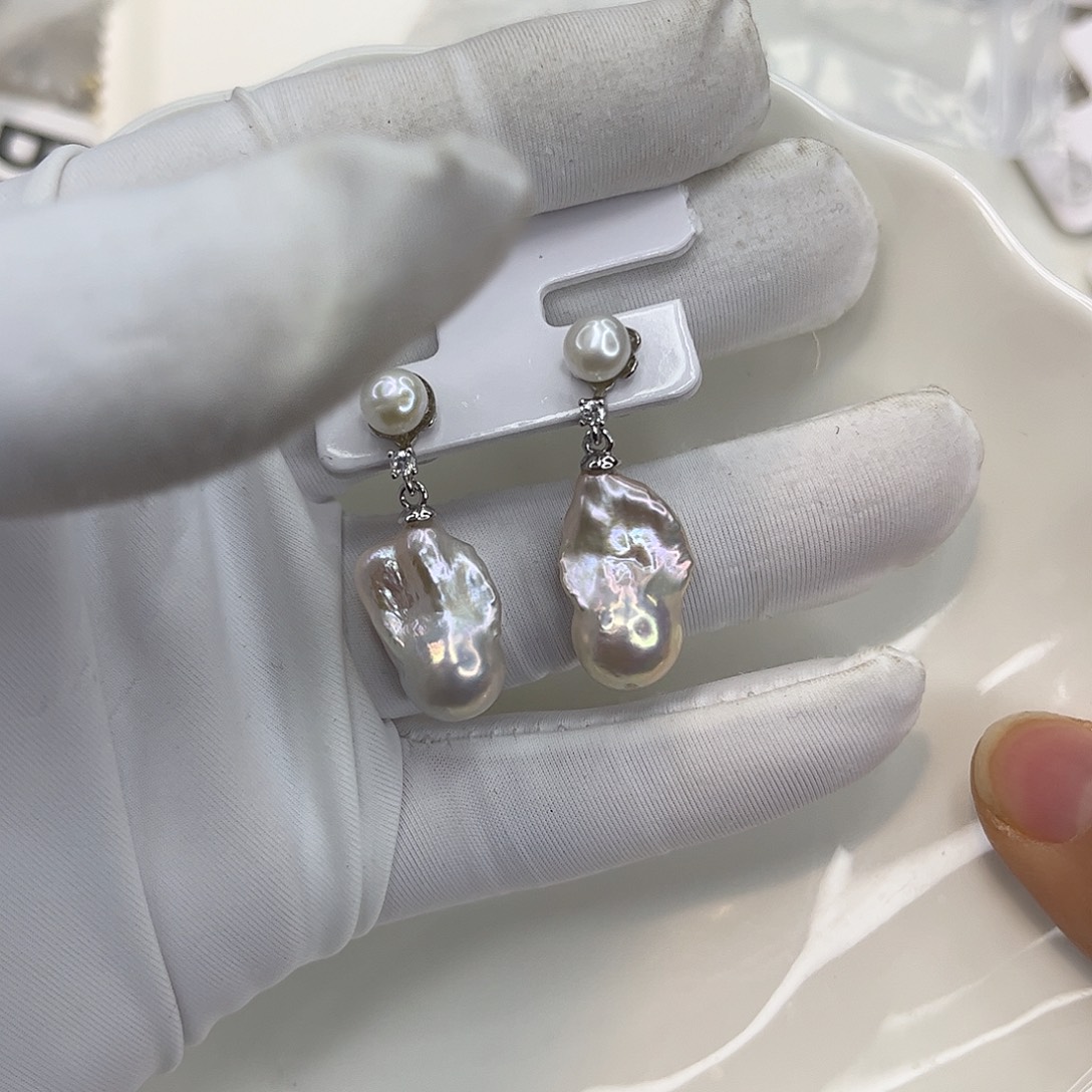 耳饰淡水珍珠合金