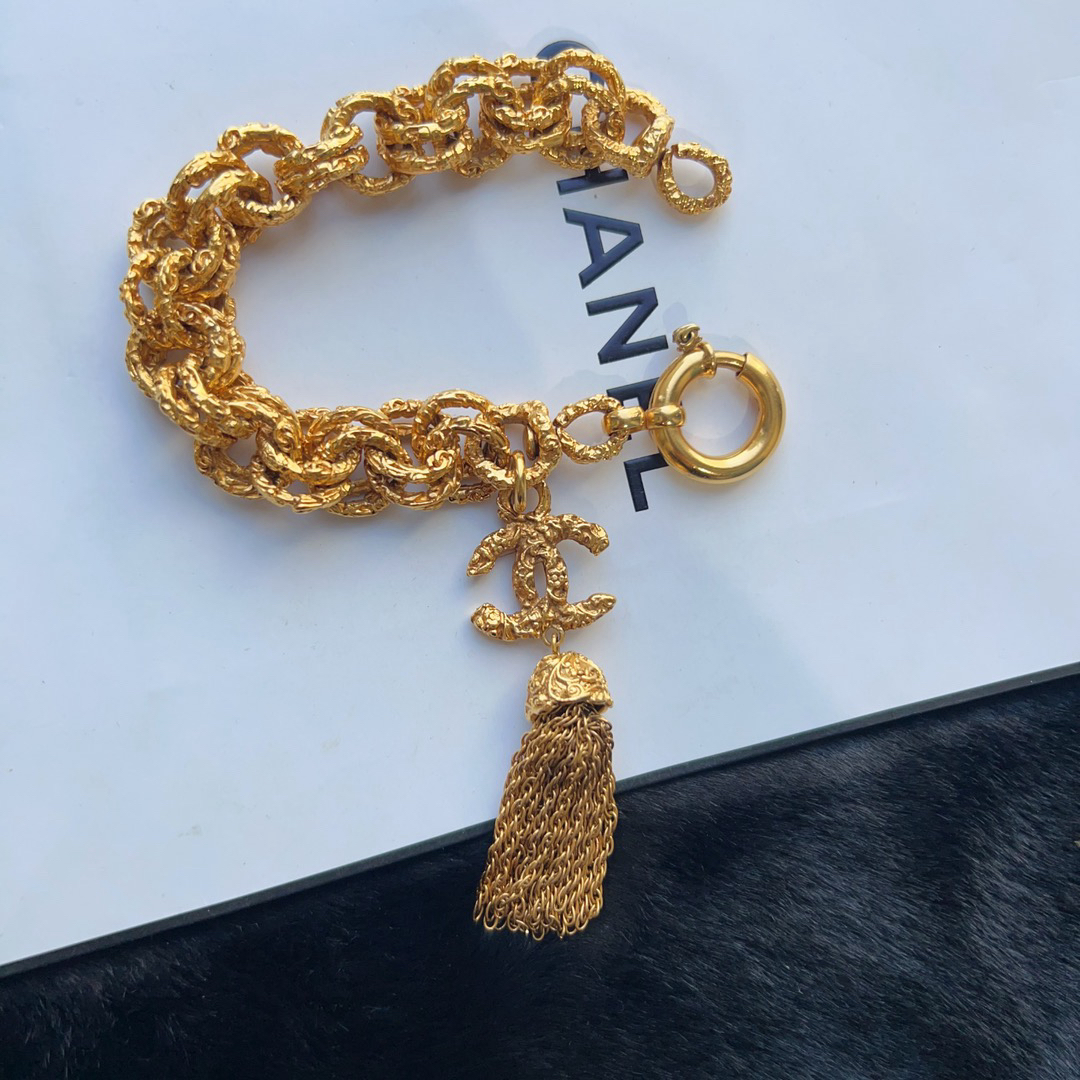 95新 Chanel/香奈儿 Chanel vintage香奈儿中古熔岩手链