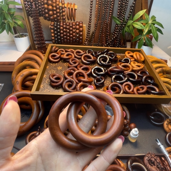 木枣木老料40圈口微微瑕