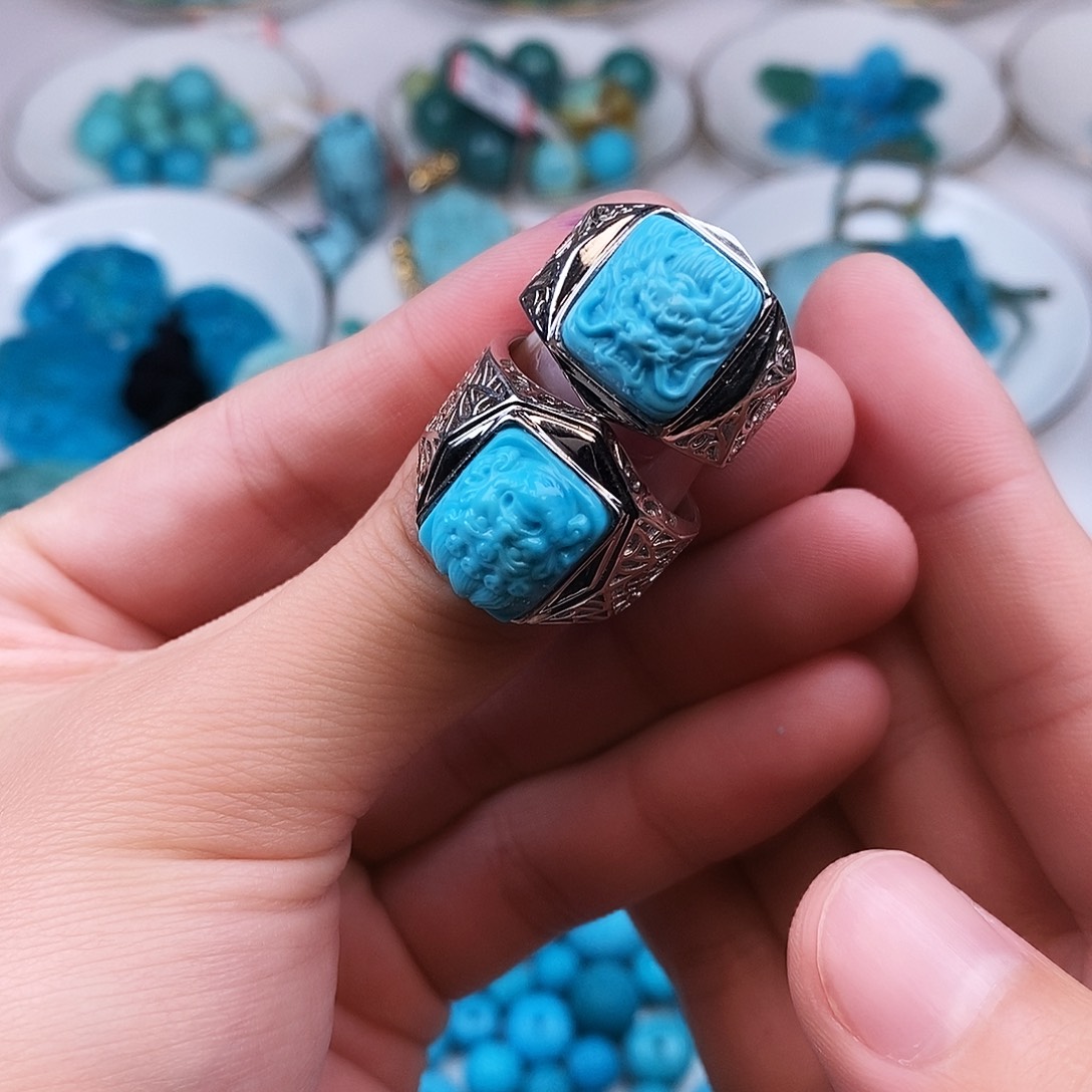 绿松石银S925镶嵌珠宝奇石