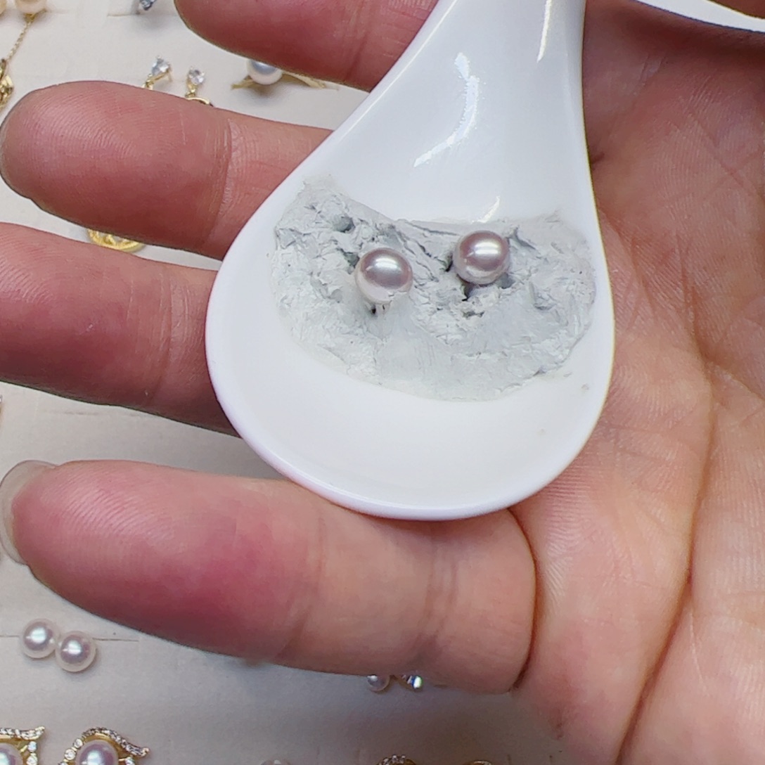 淡水珍珠耳饰合金