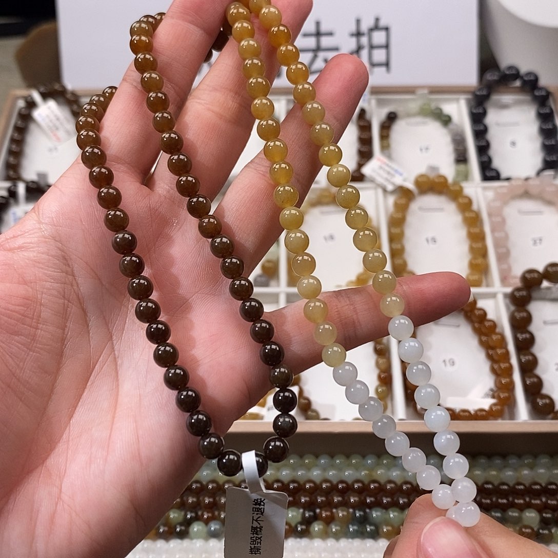 手链未镶嵌和田玉（糖玉）