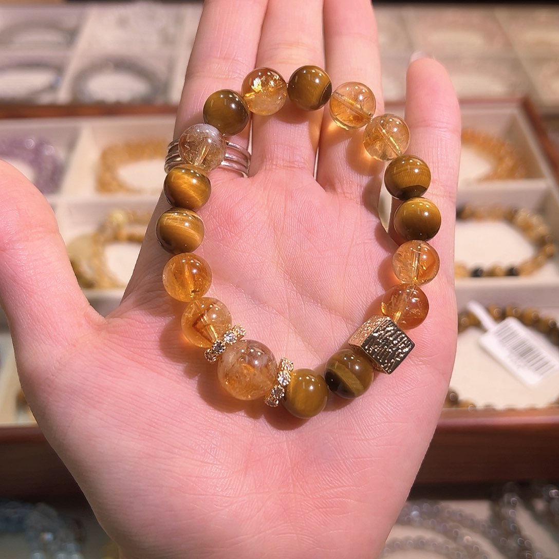 水晶手链未镶嵌黄塔晶