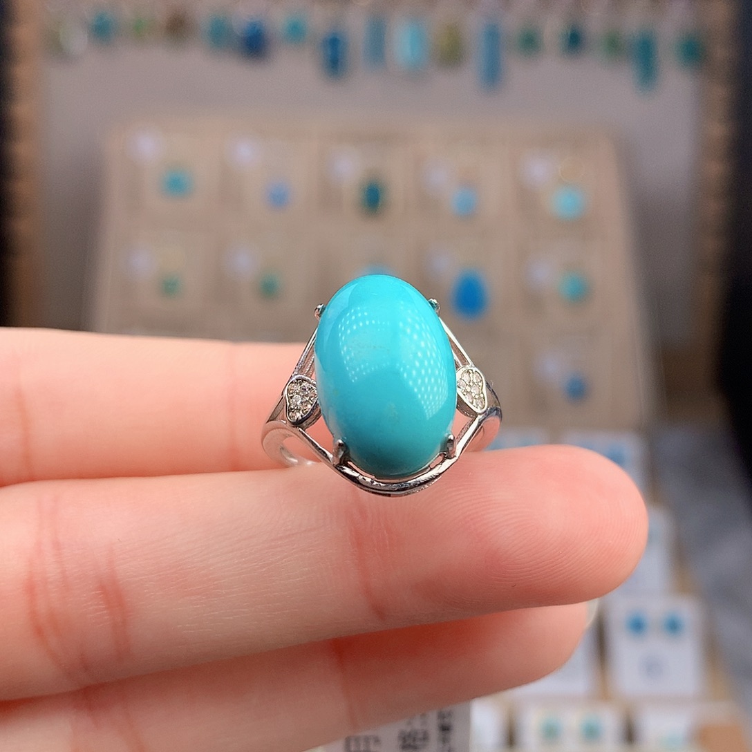 绿松石银S925镶嵌颈饰