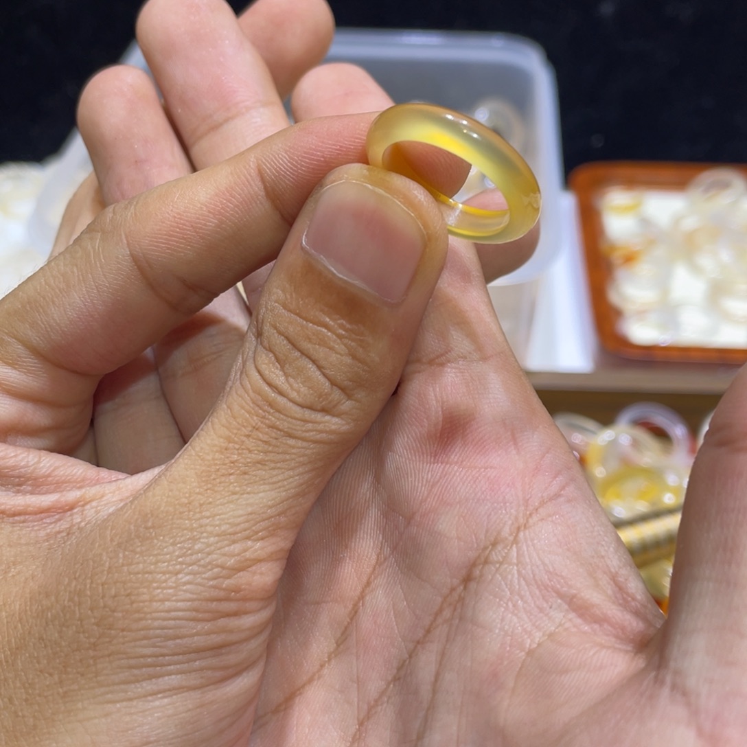 玛瑙/玉髓未镶嵌戒指54号港15