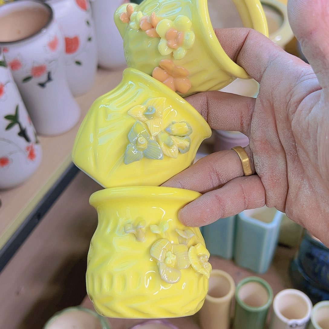 红陶陶瓷花盆满12包邮