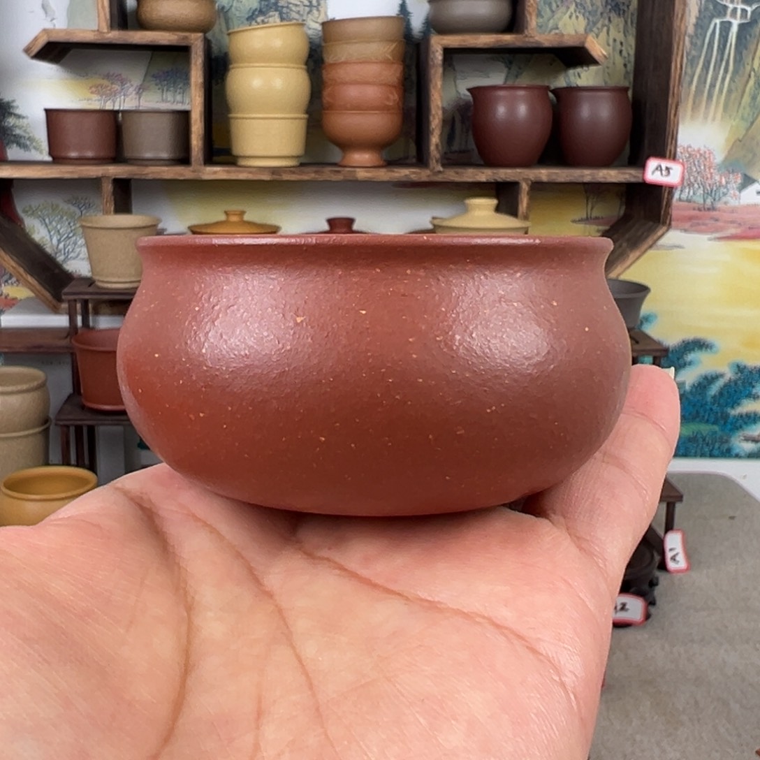 紫砂茶杯拙器甄选，纯原本矿。