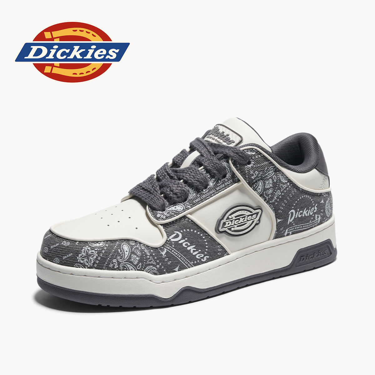 Dickies2025新款板鞋腰果花时尚面包鞋厚底增高低帮休闲板鞋男鞋
