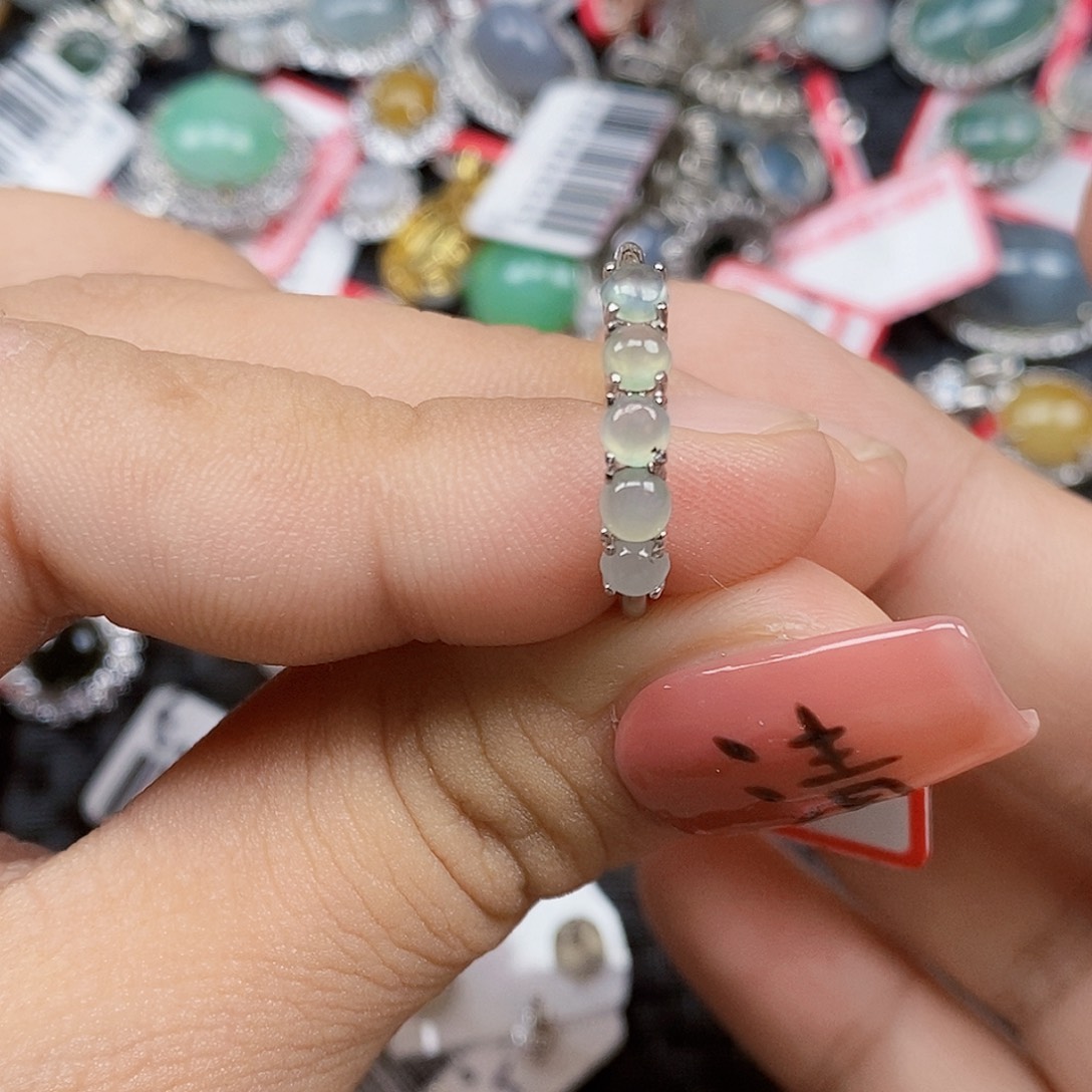 翡翠银S925镶嵌戒指