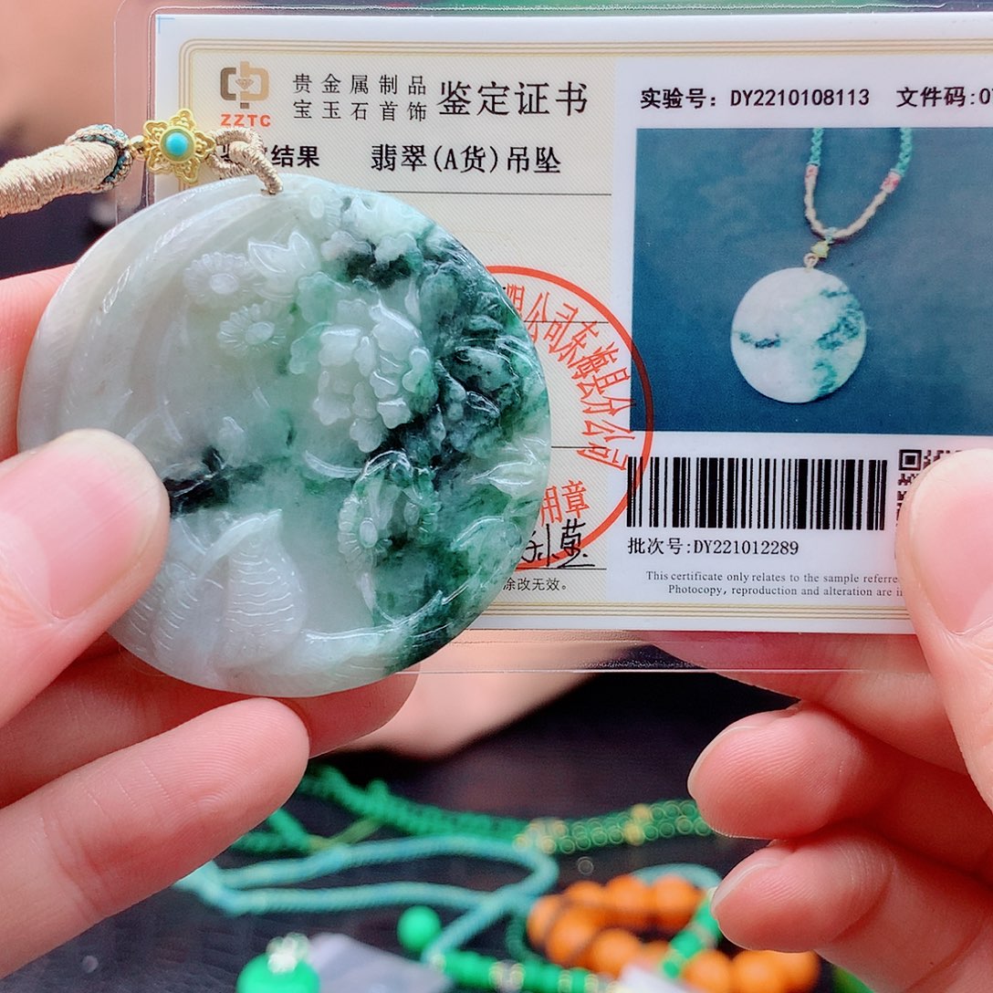 翡翠银S925镶嵌颈饰
