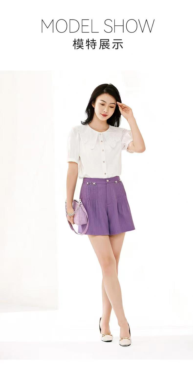 Ditto/迪图DU214纯色短裤修饰腿型时尚显白