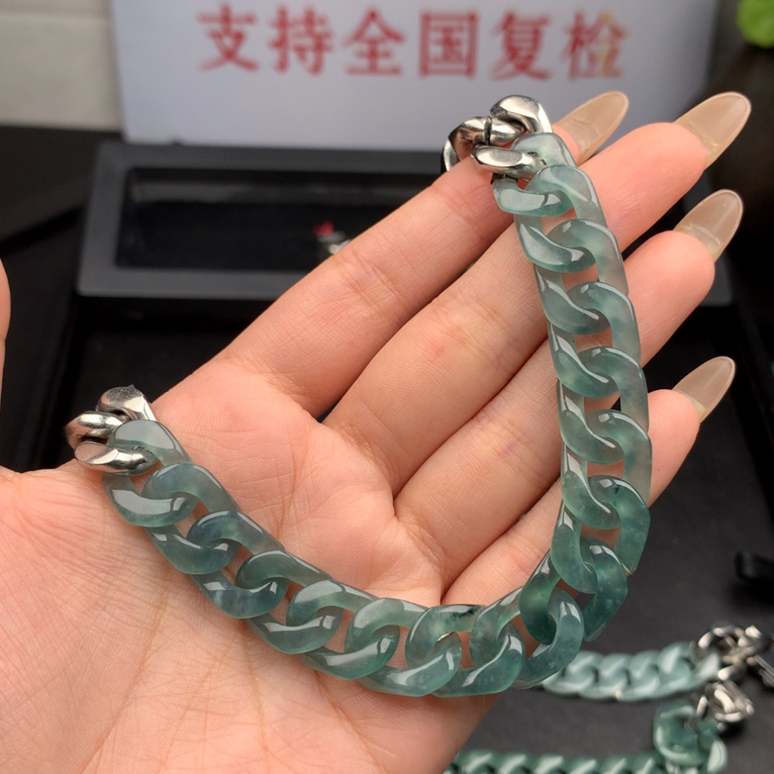 世***意翡翠未镶嵌手链000004