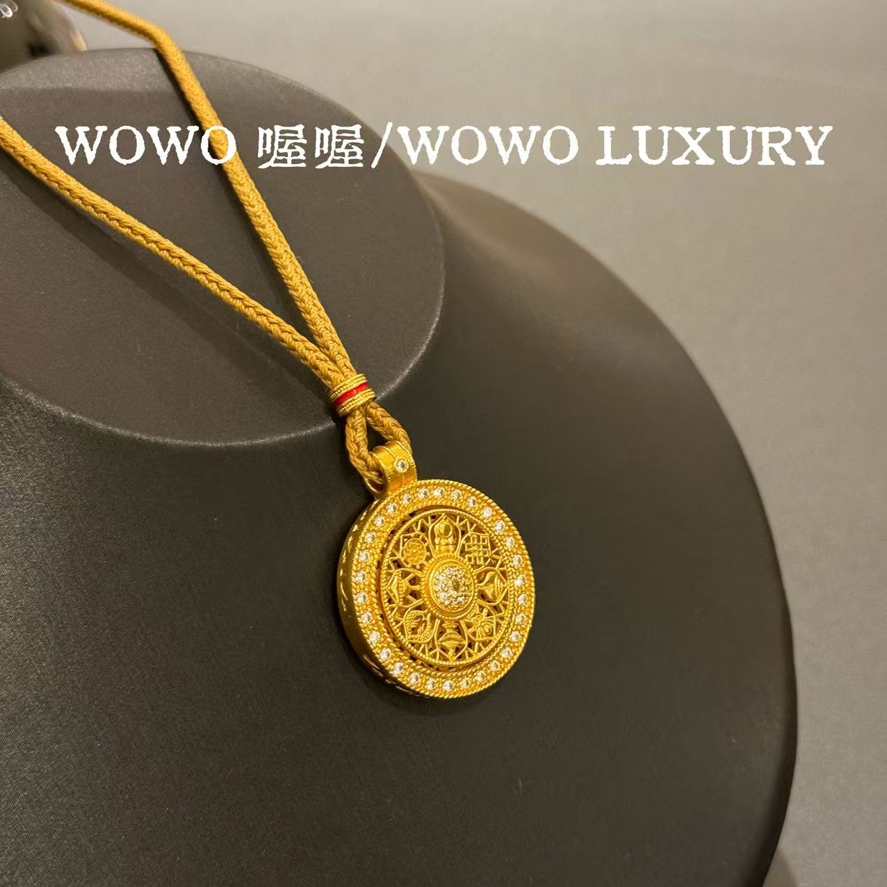 铜合金项链 【小老弟专属】W0W0“八宝罗盘”镀金项链N2791