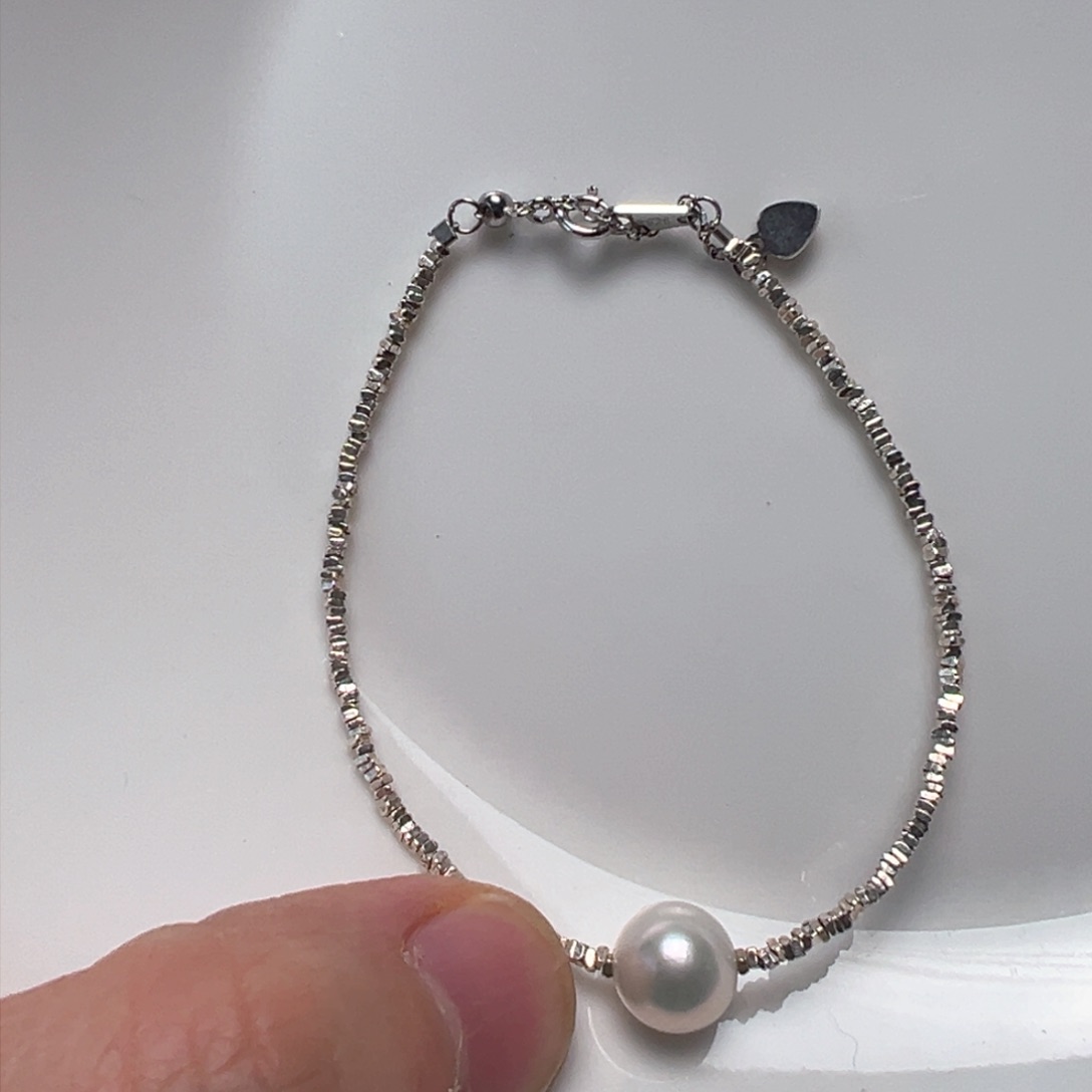 淡水珍珠手绳银S925镶嵌