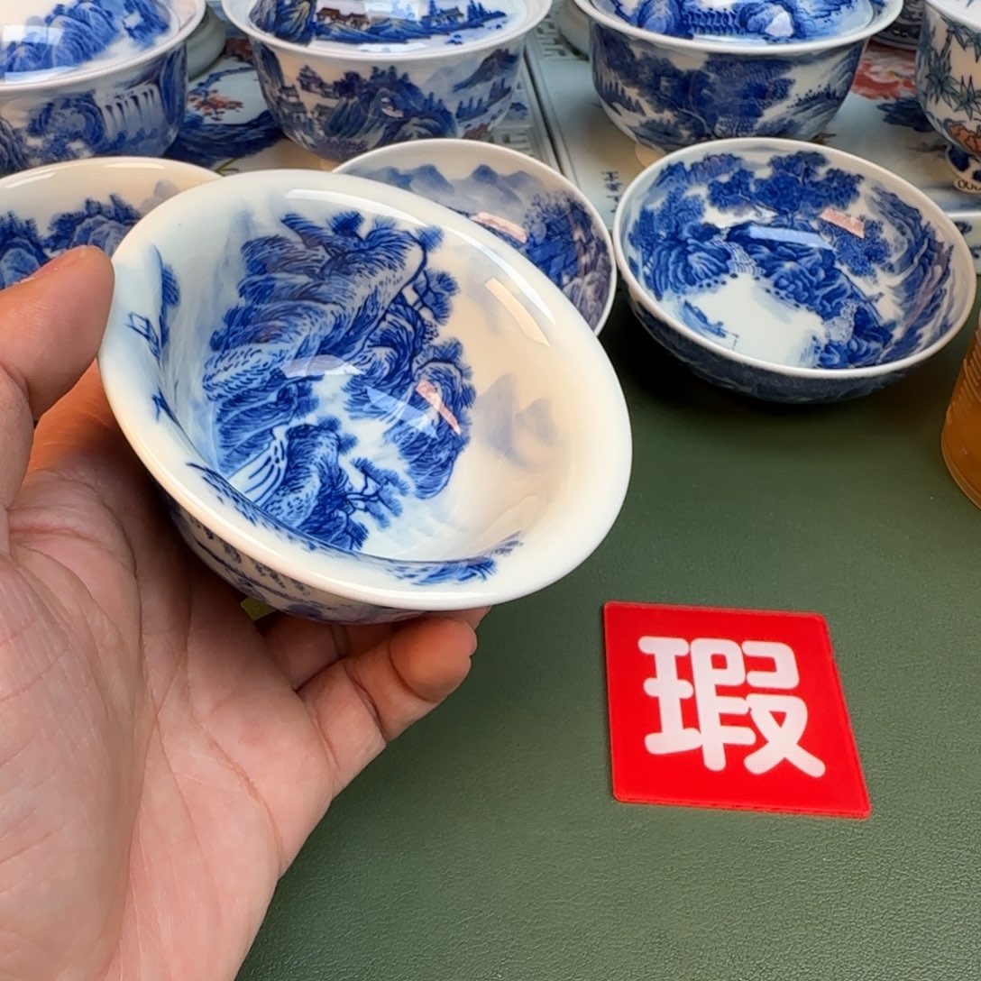 陶纯手工纯手绘茶具石头392