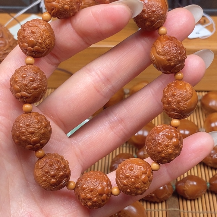 橄榄核手串许静健老师金蟾