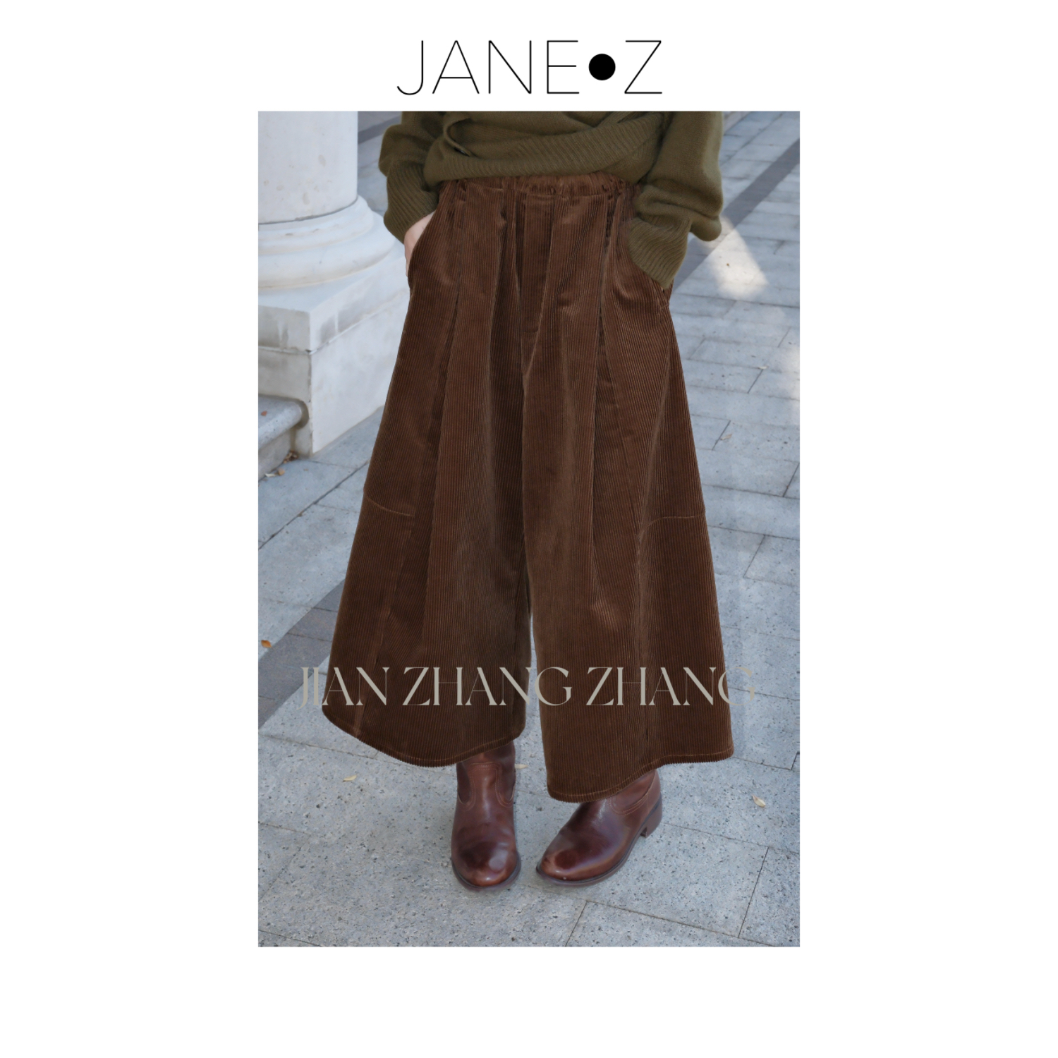 【墨本冬天】100%棉灯芯绒复古松弛加厚宽松廓形显瘦九分裤JZYCH158