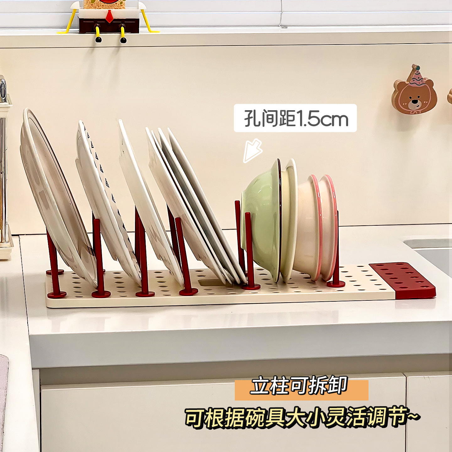 发饰收纳展示架免打孔壁挂式学生书桌侧边发圈头绳发箍分类收纳架