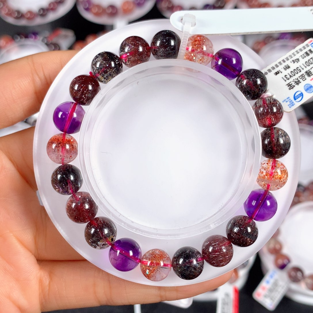 水晶手链未镶嵌黑加仑9.1