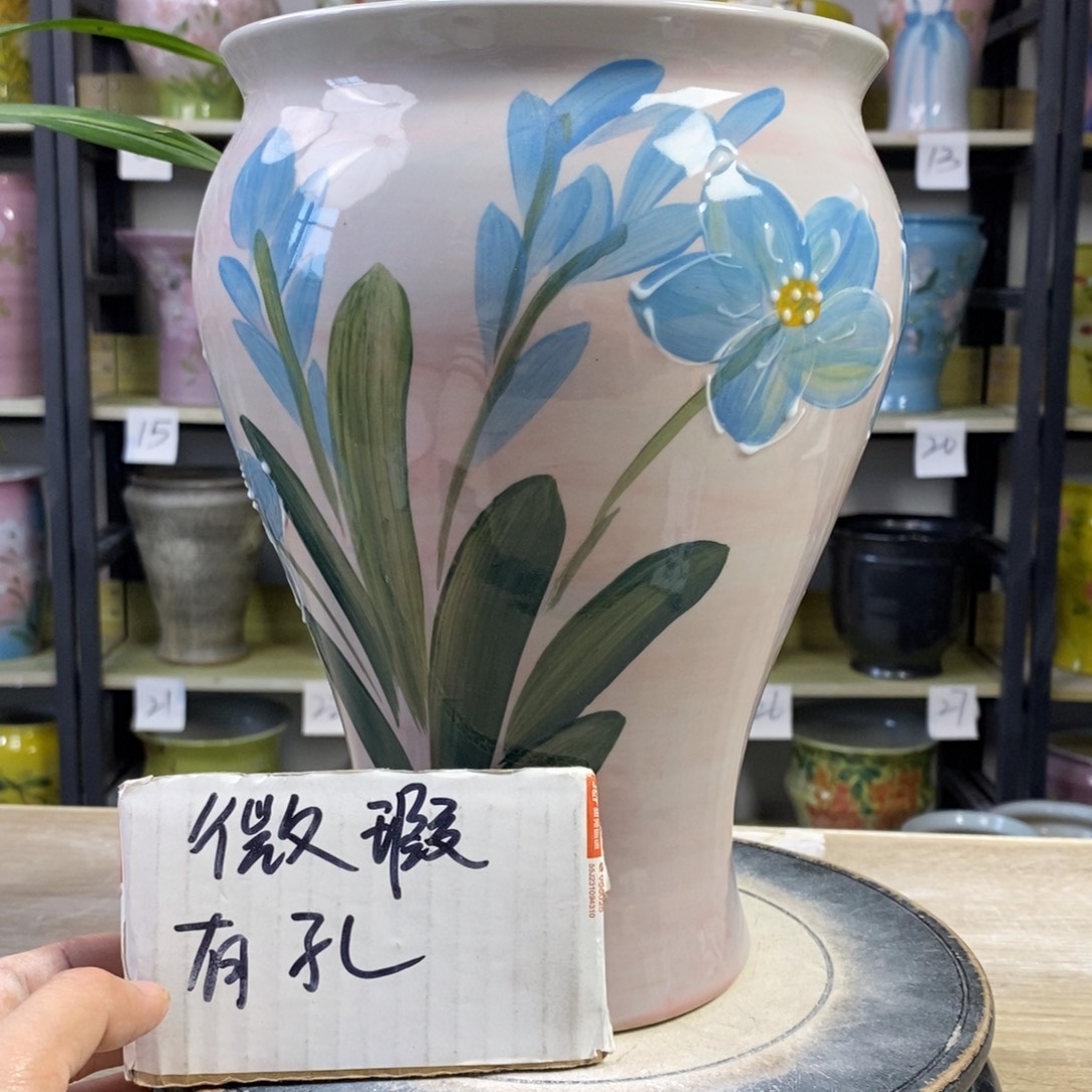 景德镇手工手绘陶瓷花盆