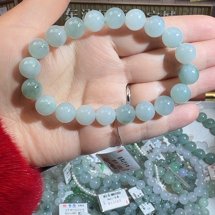 翡翠未镶嵌手链翡翠珠串