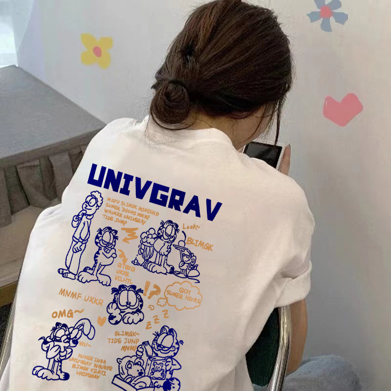 【6-1彩】2025纯棉男女同款纯棉T恤短袖t恤男女夏季ins潮牌潮