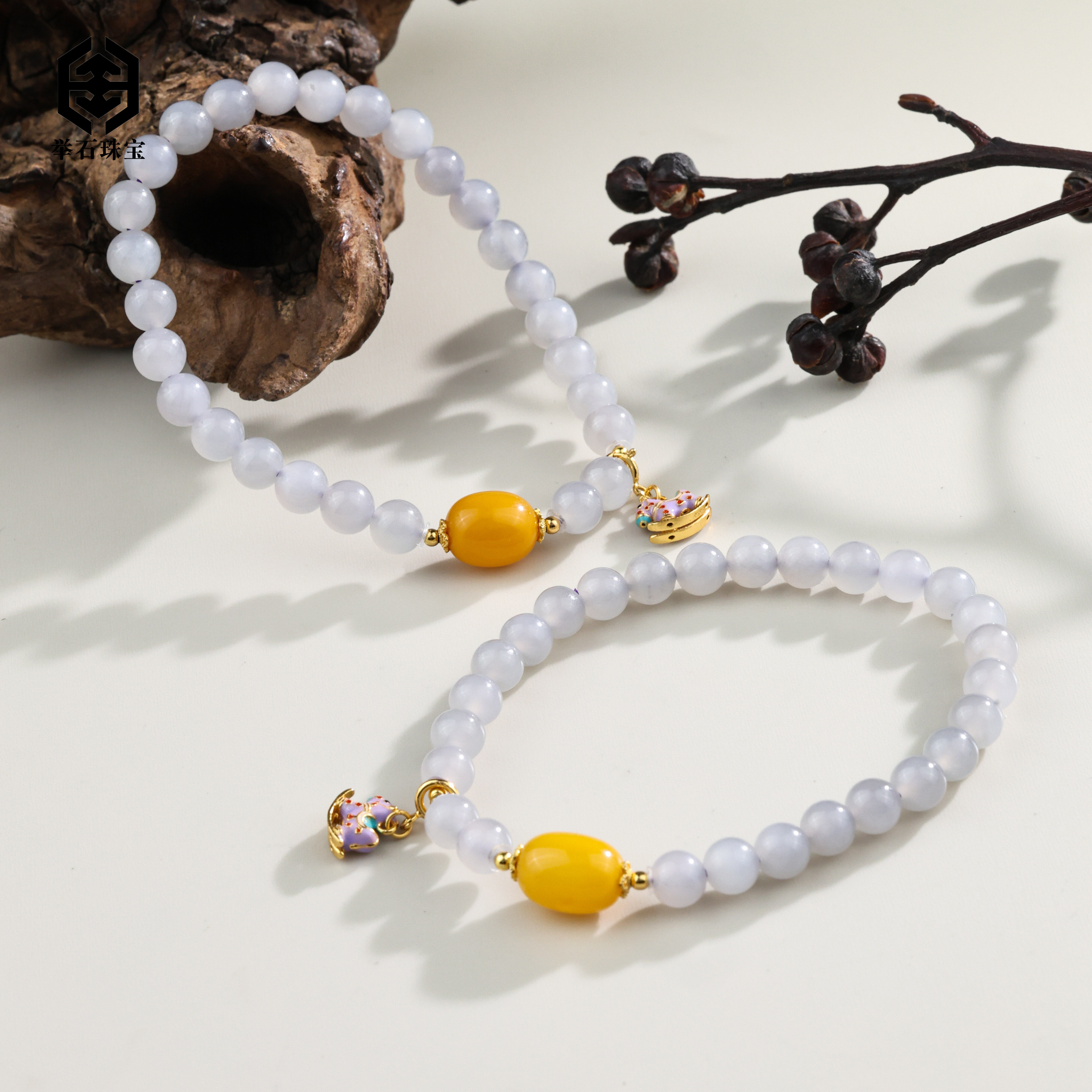 【举石珠宝】T1201-108-121和田玉手串（一件/多样性发/约5mm+）v