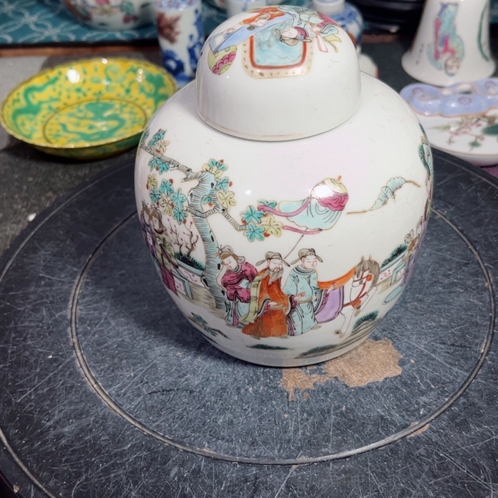 紫砂茶叶罐粉彩888888888888