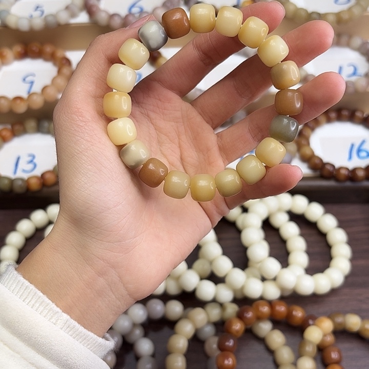 菩提根/象牙果手串卡12手工干磨7000目