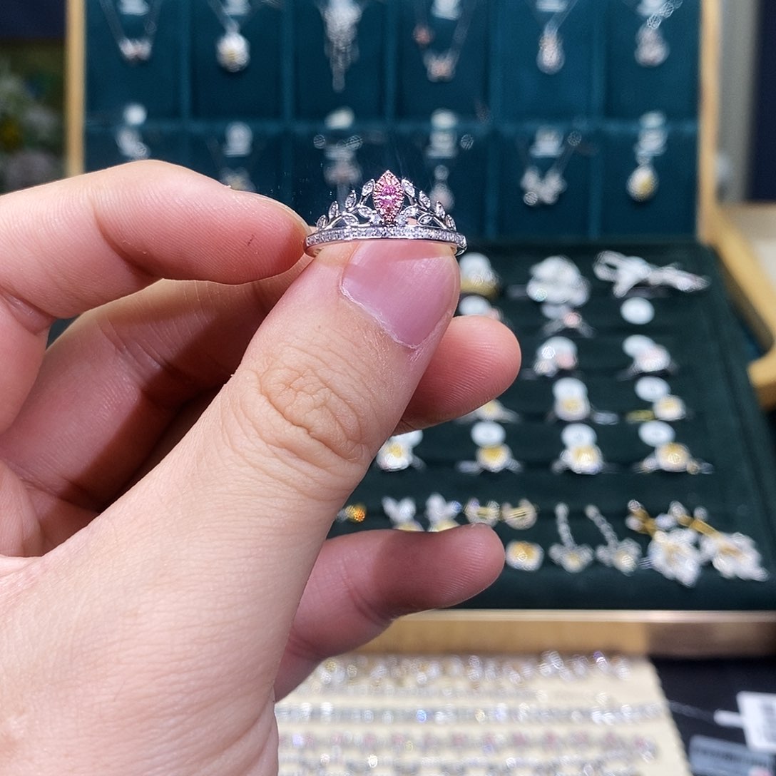 钻石戒托18K金镶嵌戒指