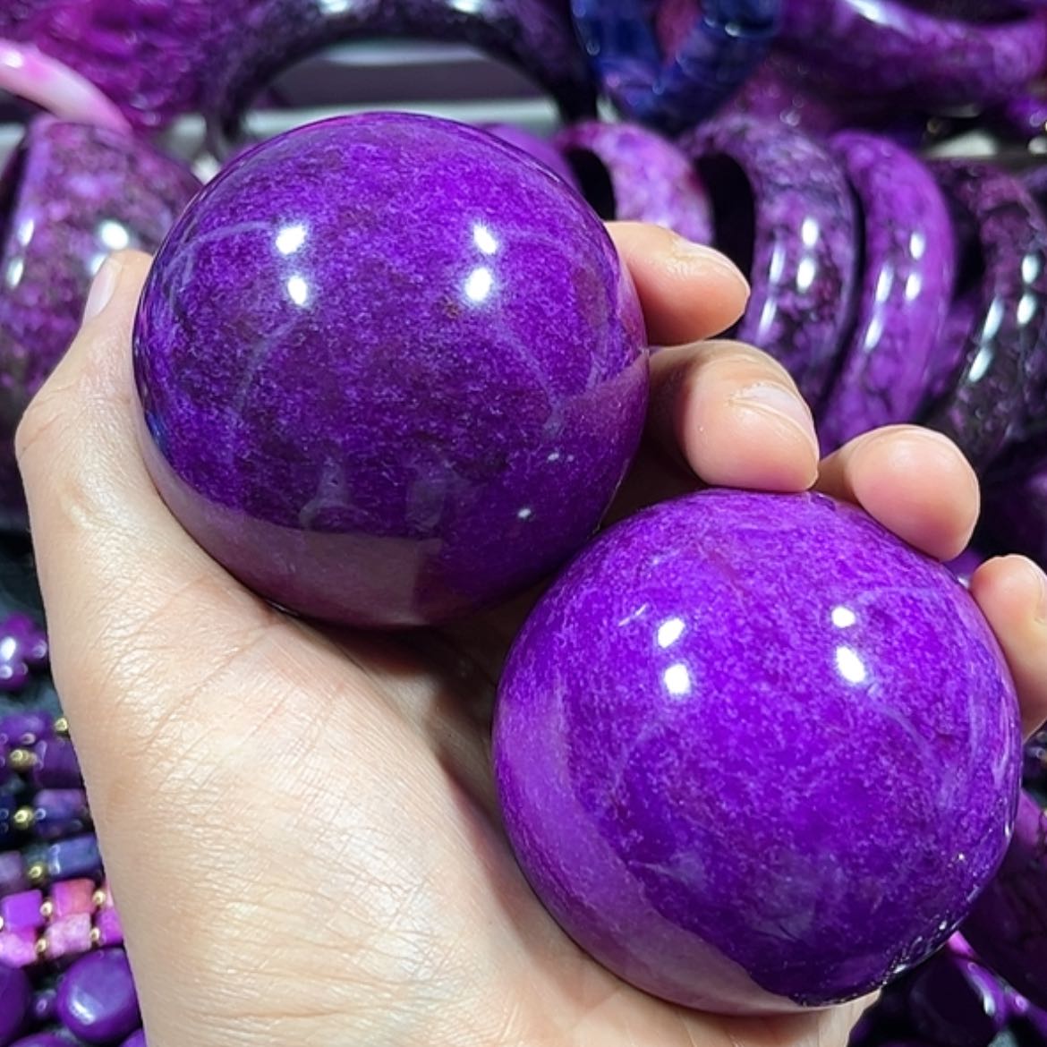 【闪购商品】玻璃DIY闰*生舒具石老油料一对卡55满紫丝绒