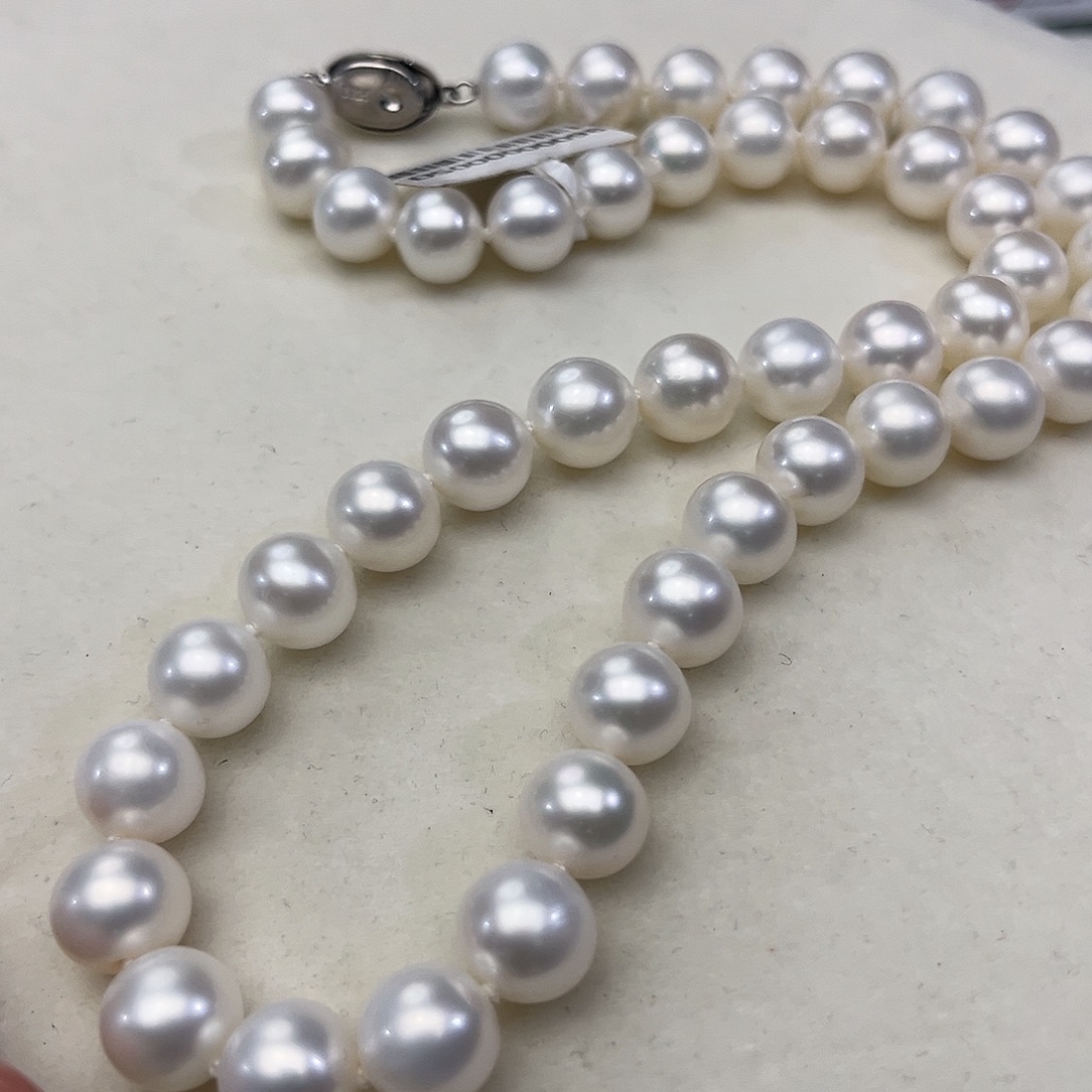 颈饰银S925镶嵌淡水珍珠