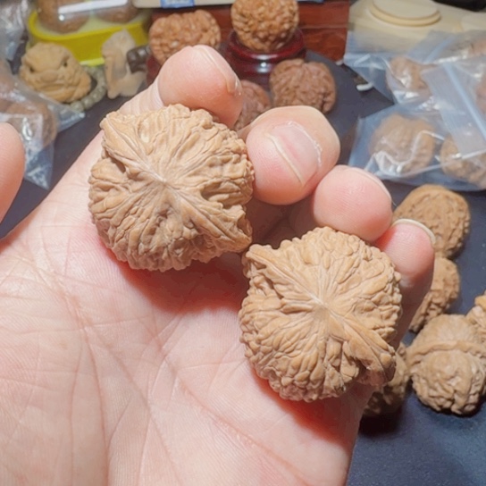 文玩核桃把件磨盘37