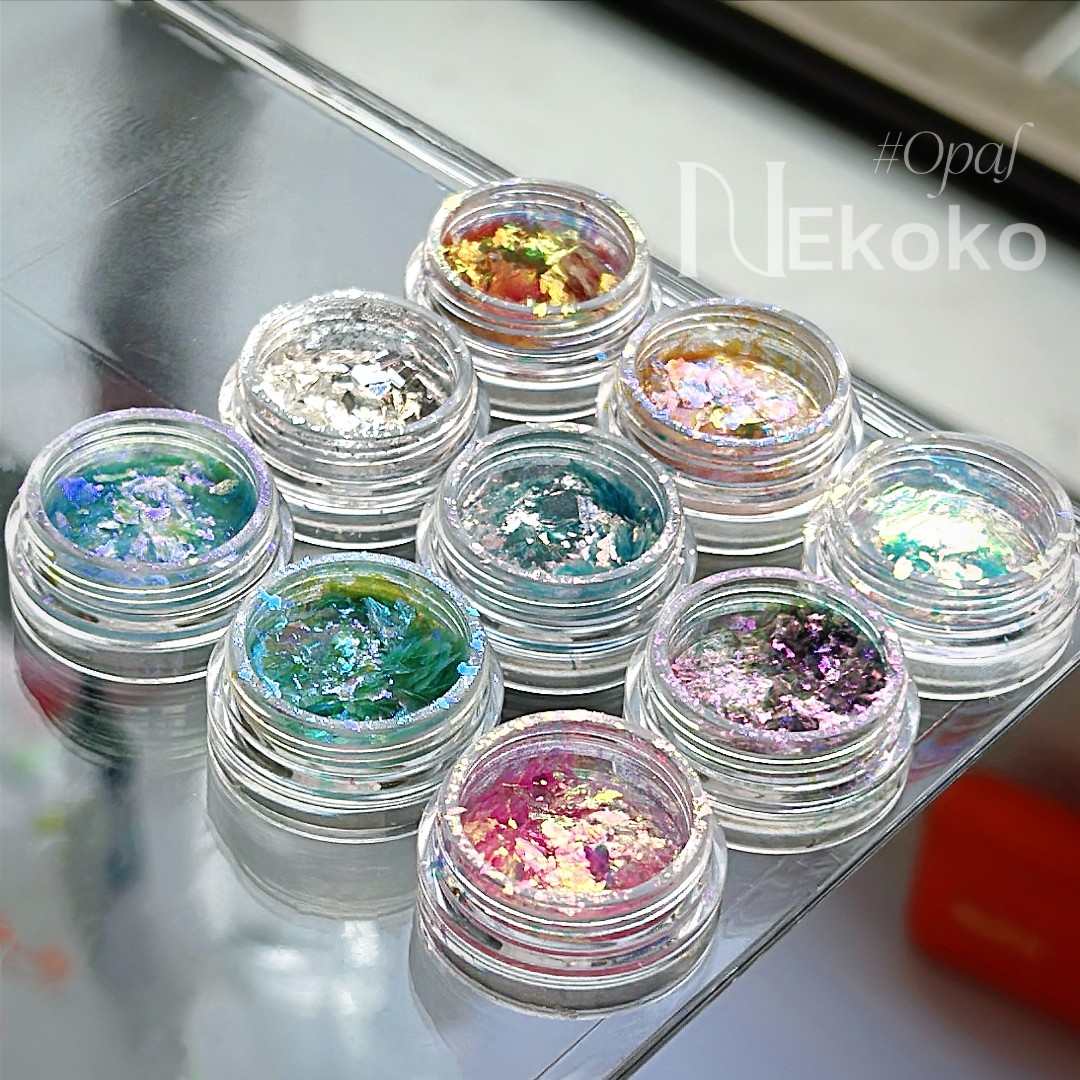 NEKOKO套装极光粉欧泊粉魔镜粉爆闪网红新款美甲店