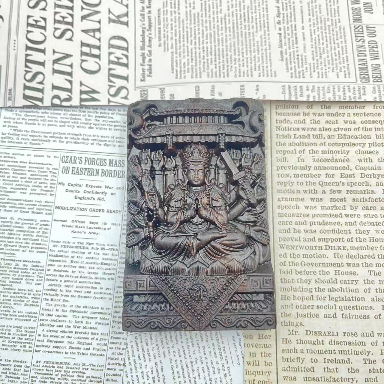 【善缘】m0290千手观音沉香木牌(多样性发货)