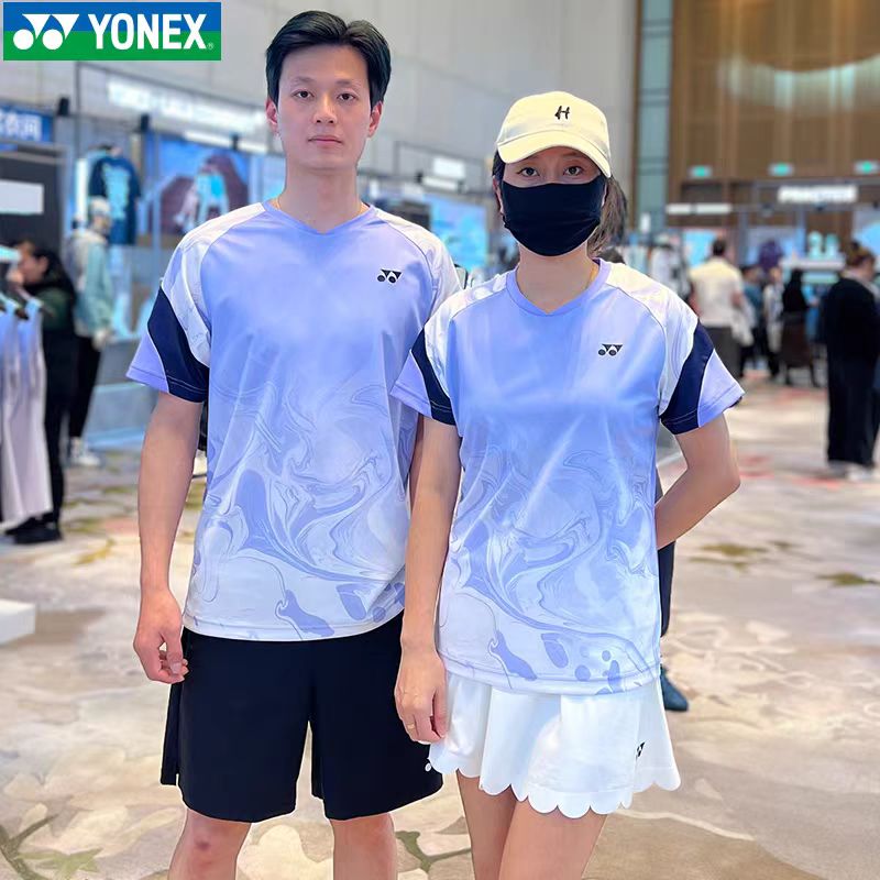 YONEX/尤尼克斯新款比赛系列羽毛球服男女款透气T恤短袖1103225
