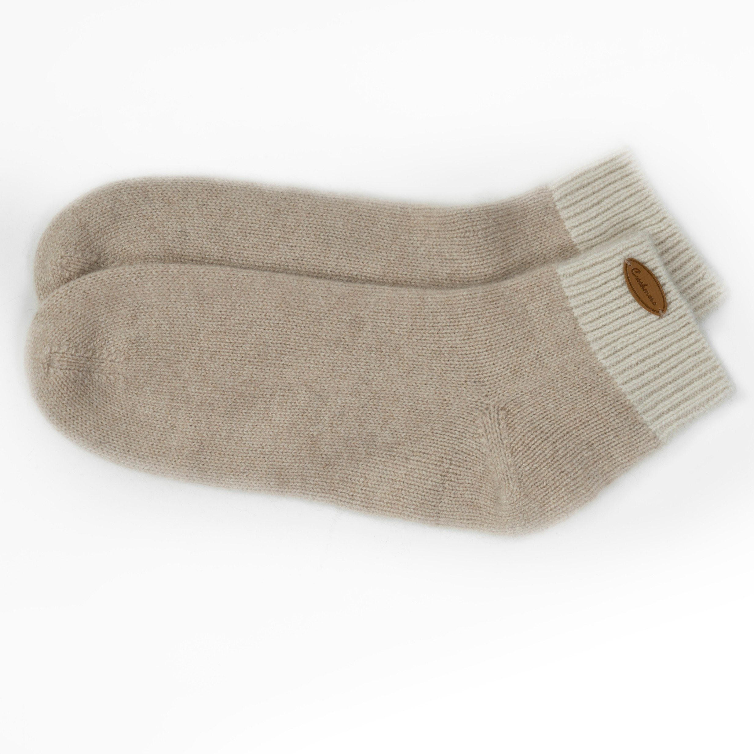 手工羊绒女式短袜针织纯色女袜袜子异色边无缝袜舒适吸湿防臭休闲