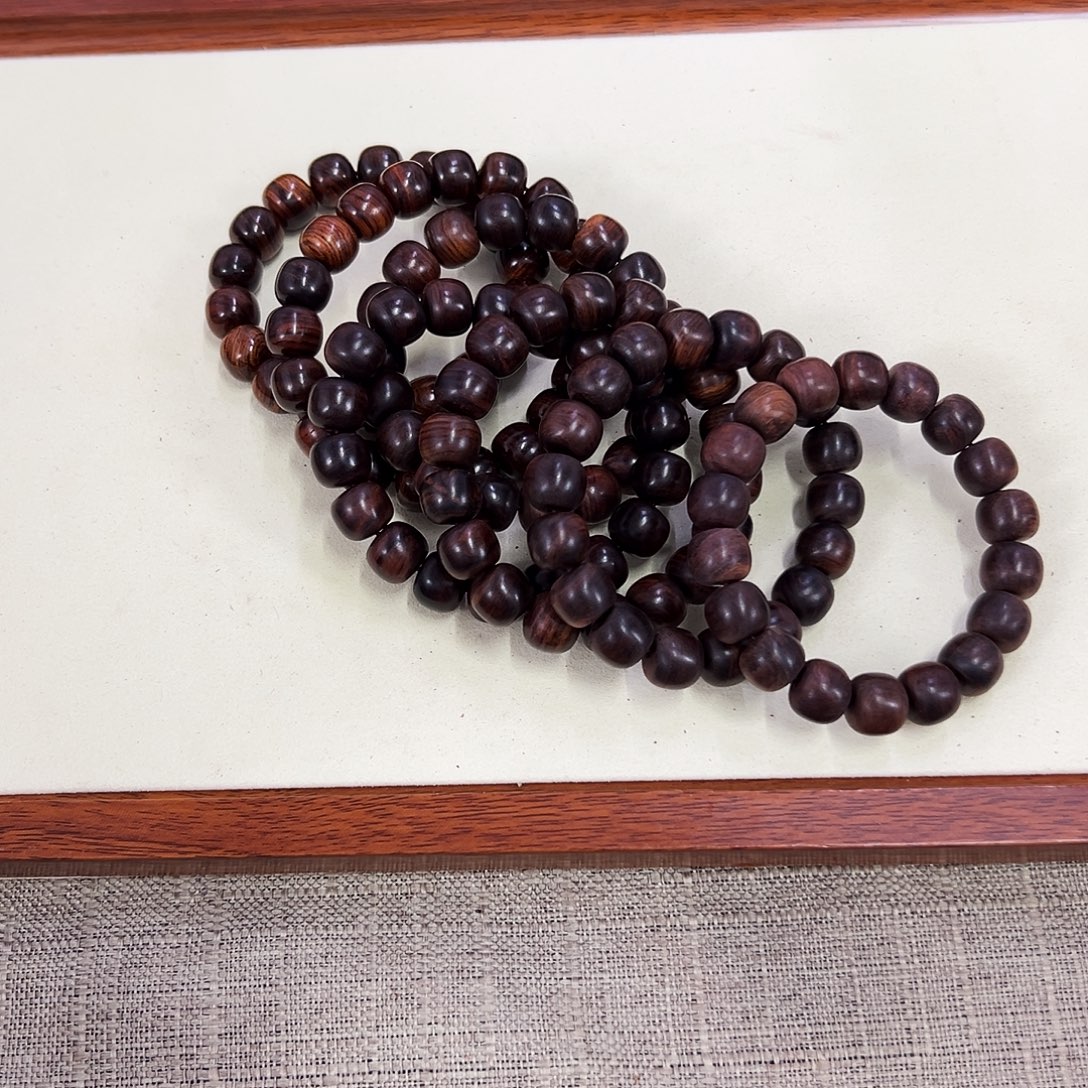 手串/手链黄花梨/降香黄檀12mm桶珠老料半抛