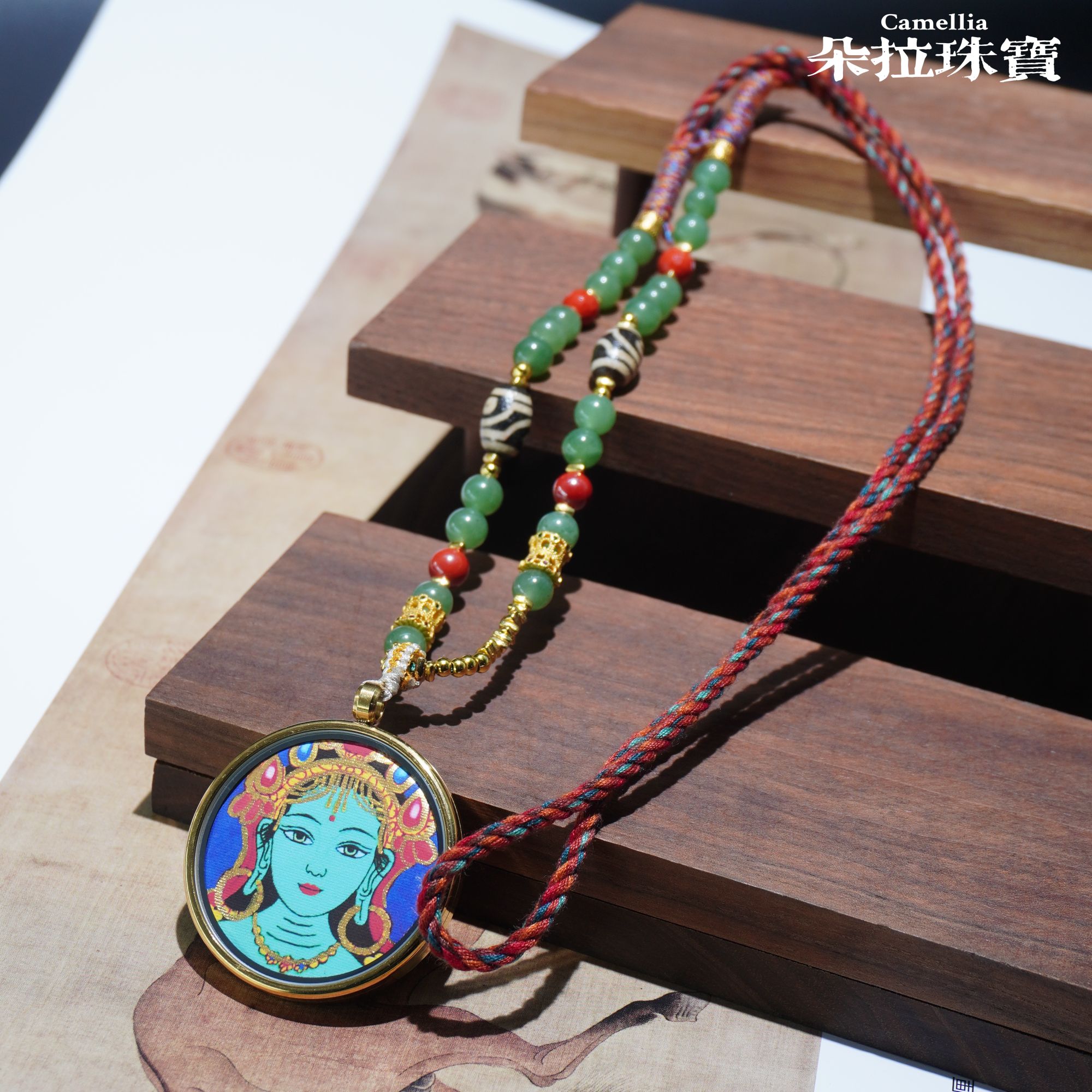 朵拉珠宝 3112 和田玉度母项链 多样性发其一