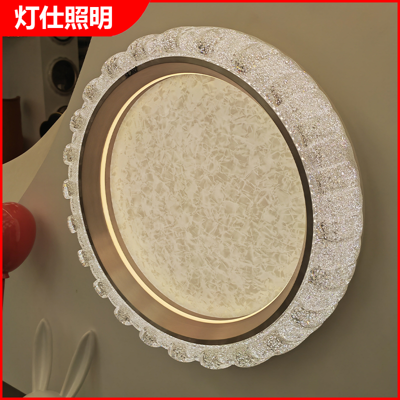 轻奢LED圆形卧室灯烤漆家用全光谱光源吸顶灯亚克力简约灯6102