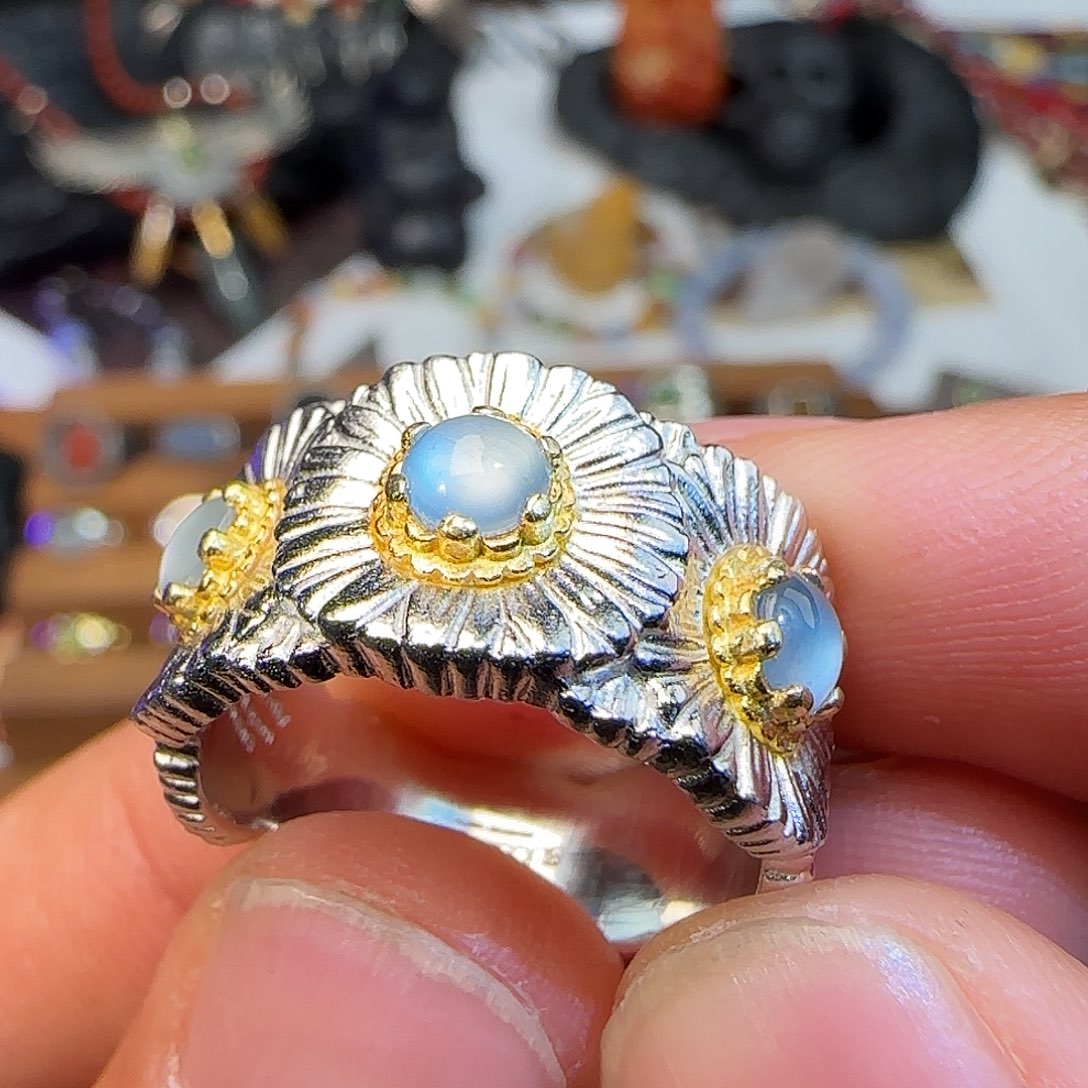 什***涵翡翠银S925镶嵌戒指