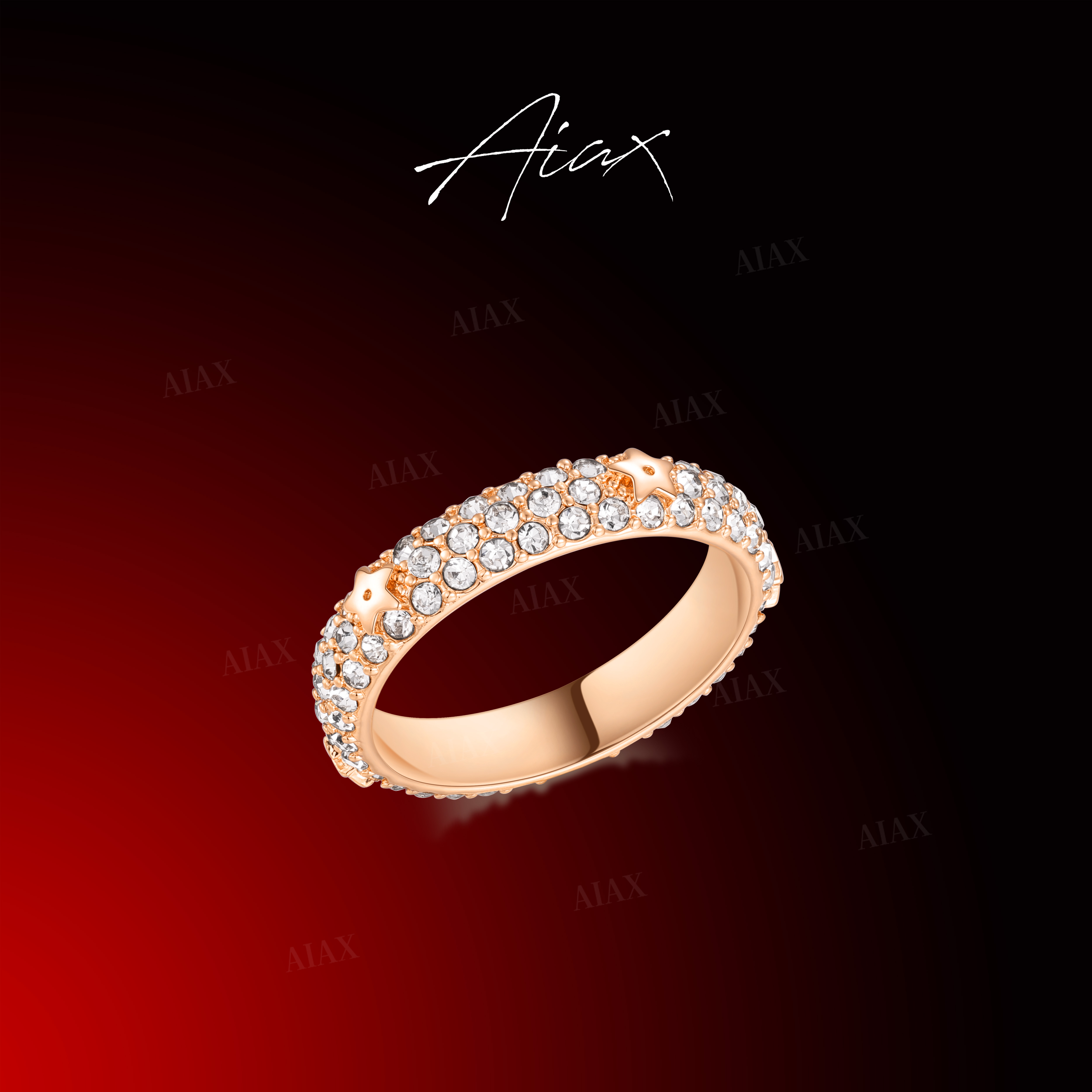 AIAX 618时尚首饰2025新款轻奢星星戒指首饰女款TSS7956